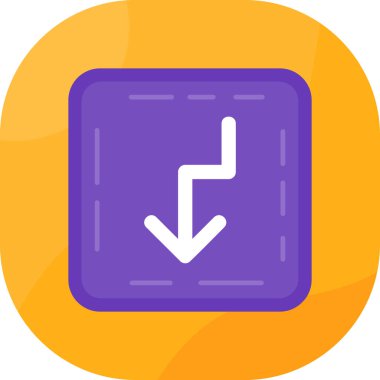 ok yönü konumu simgesi doldurulmuş ana hatlar biçiminde