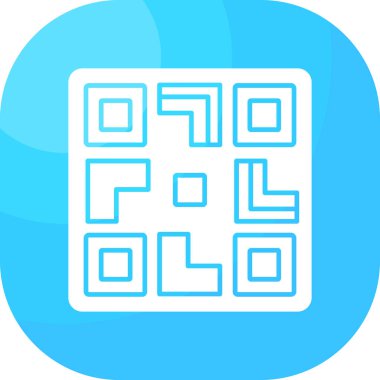 Beyaz arkaplanın mavi simgesinin vektör çizimi