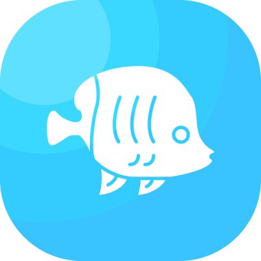 balığı web simgesi, vektör çizim