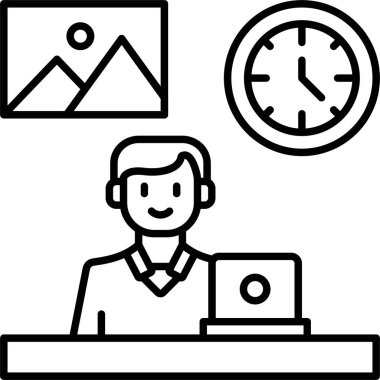 yönetici yönetici çalışan simgesi