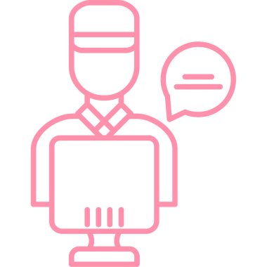 Doktor. Web simgesi basit illüstrasyon