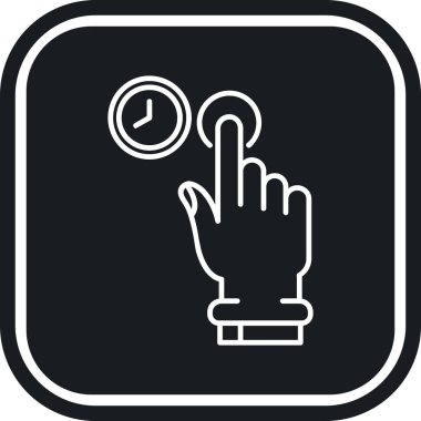 Bir el saati simgesinin vektör illüstrasyonu