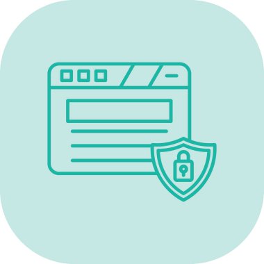 Kolayca değiştirebilen ya da düzenleyebilen internet güvenlik vektörü simgesi