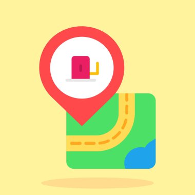 Harita navigasyon vektör simgesi