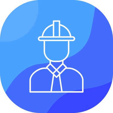 Mühendis. Web simgesi basit illüstrasyon