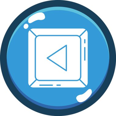 Oynayın. Web simgesi basit illüstrasyon