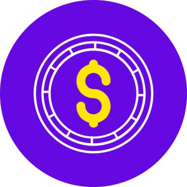 Para için. Web simgesi basit illüstrasyon