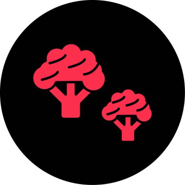 Orman ikonu vektör illüstrasyonu