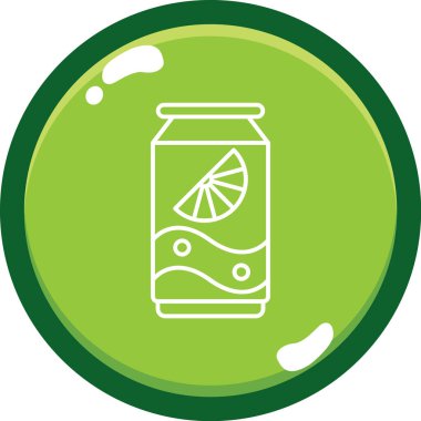 Yeşil içecek simgesinin vektör çizimi