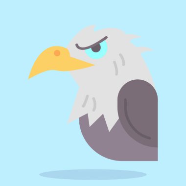 düz dizayn kuş simgesi