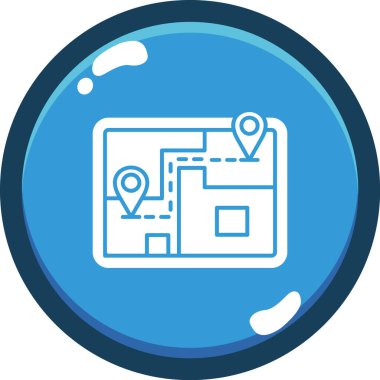 harita konum vektörü simgesi modern basit vektör illüstrasyonu