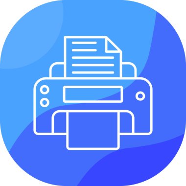 Yazıcı. Web simgesi basit illüstrasyon