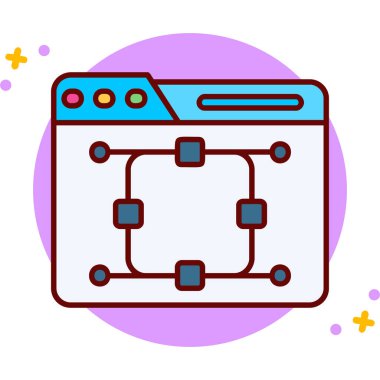 Ağ simgesi. vektör illüstrasyonu