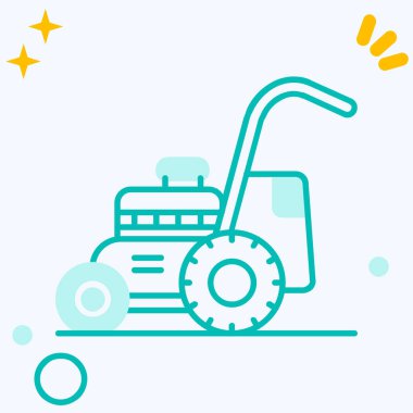 Elektrik süpürgesi simgesi, vektör illüstrasyonu