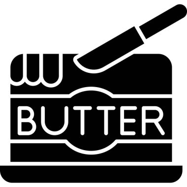 Tereyağı simgesi işaret vektörü çizimi