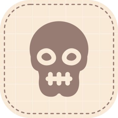 Kafatası. Web simgesi basit illüstrasyon