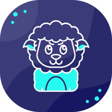 Dairenin içinde koyun boyası. vektör.