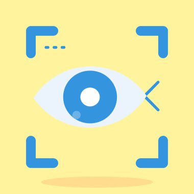 Moda stili izole edilmiş arkaplanda göz simgesi