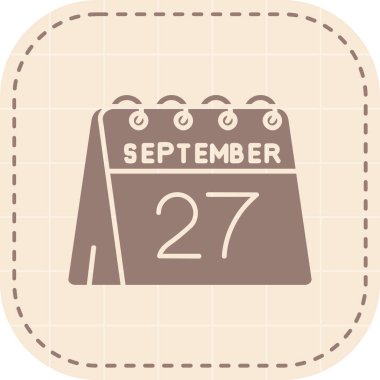 Eylül 'ün 26 takviminde arka planda beyaz bir takvim ile Eylül ayının tarihi