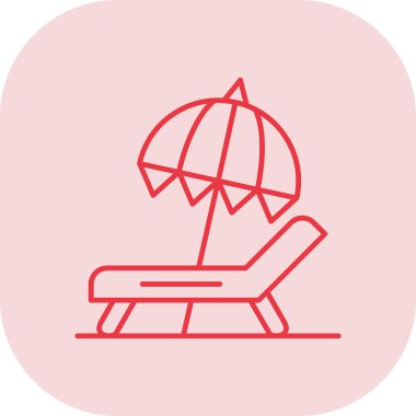 Plaj sandalye kutsal kişilerin resmi, vektör çizim