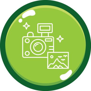 Fotoğraf makinası. Basit illüstrasyon