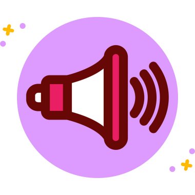 Konuşmacı. Web simgesi basit illüstrasyon