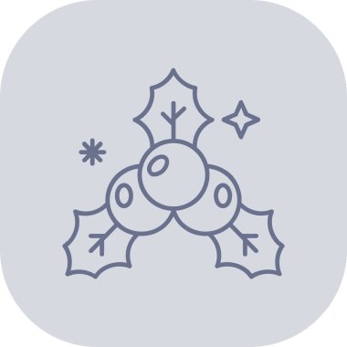 Yılbaşı kar tanesi simgesi, vektör illüstrasyonu