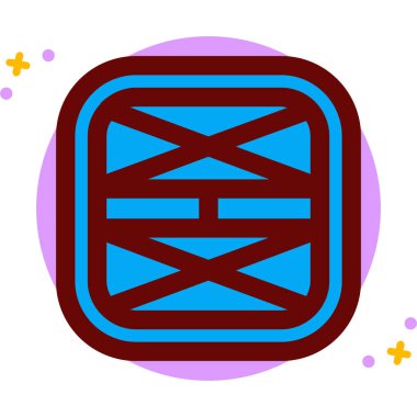 Çin ikonu vektör illüstrasyonu