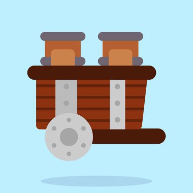 Cart simgesi işaret vektör illüstrasyonu