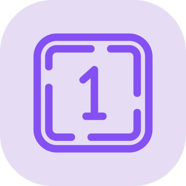 bir numaralı simge vektör illüstrasyon tasarımı