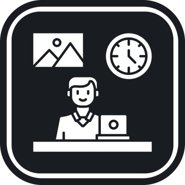 Yönetici simgesi vektör illüstrasyonu