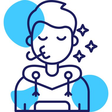 Kalbi ve mumu olan bir adamın vektör çizimi