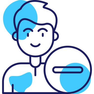 Maskeli sevimli bir adamın vektör çizimi