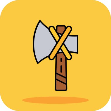 Şeffaf arkaplan üzerinde izole edilmiş balta vektör simgesi, balta