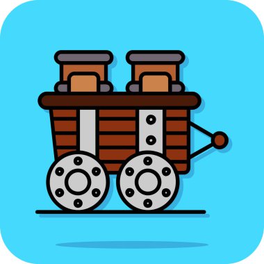 tren oyuncak ikonu vektör çizimi tasarımı