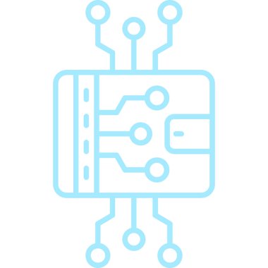 Devre kartı simgesi. Web için devre kartı vektör simgelerinin özet çizimi