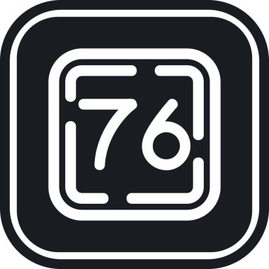 Beyaz arkaplanda 76 simge izole edildi