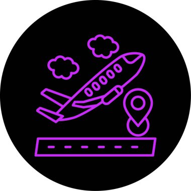 uçak simgesi, vektör illüstrasyonu