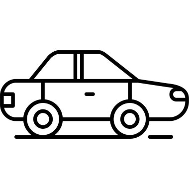 Araba ikonu vektör illüstrasyonu. araba simgesi