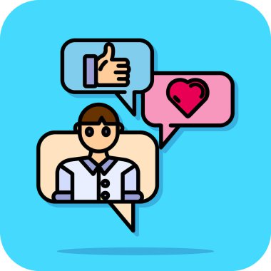 Sohbet simgesi vektör illüstrasyonu