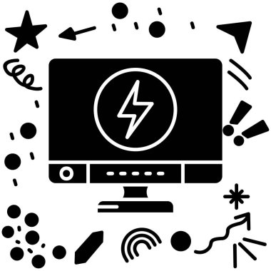 Güç simgesinin vektör illüstrasyonu