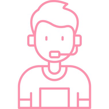 Genç adam avatar karakter vektör illüstrasyon tasarımı