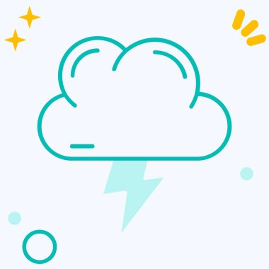 Hava simgesi, illüstrasyon, beyaz arkaplan üzerindeki vektör