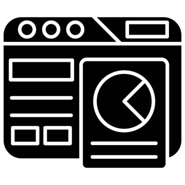 Tarayıcı. Web simgesi basit illüstrasyon