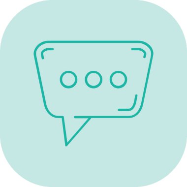 Konuşma baloncuğu simgesinin vektör çizimi