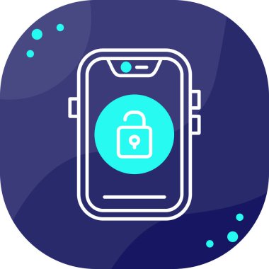 Kilit simgesi, vektör çizimi