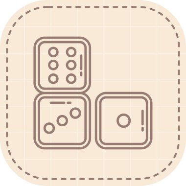 zar. Web simgesi basit illüstrasyon