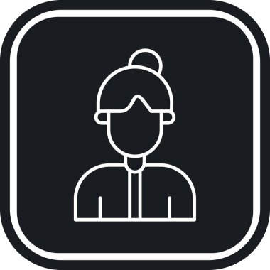 Bir kadın simgesinin vektör illüstrasyonu