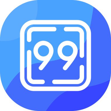 99 simge tasarımı vektör çizimi