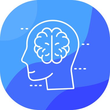 Beyin. Web simgesi basit tasarım